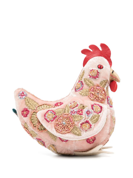 Anke Drechsel Small Chicken Embroidered Soft Toy - Pink 