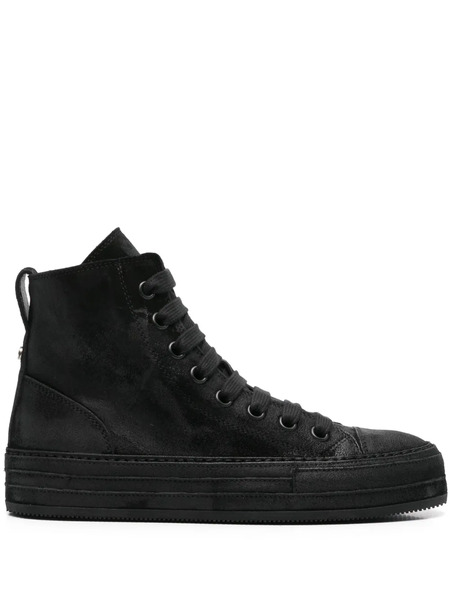  Ann Demeulemeester Coated-finish Sneakers - Black 