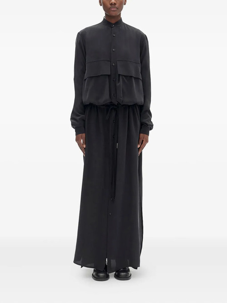  Ann Demeulemeester Drawstring Maxi Dress - Black 