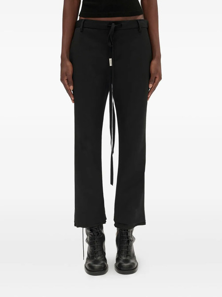 Ann Demeulemeester Drawstring Wool Trousers - Black 