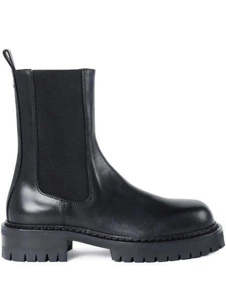  Ann Demeulemeester Elastic-panel Leather Boots - Black 