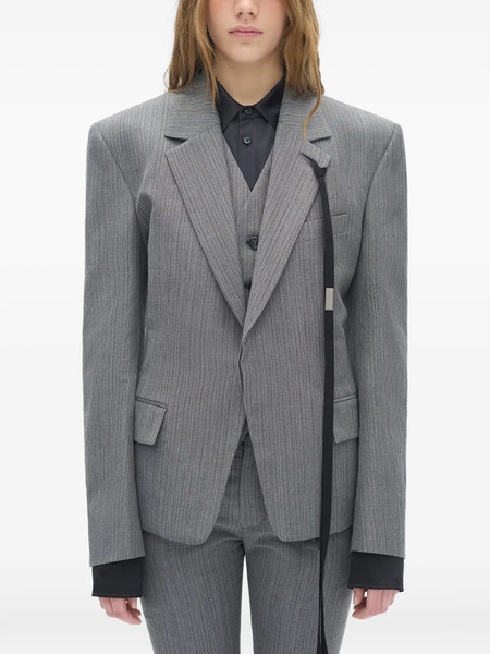  Ann Demeulemeester Jomar Pinstripe Blazer - Grey 