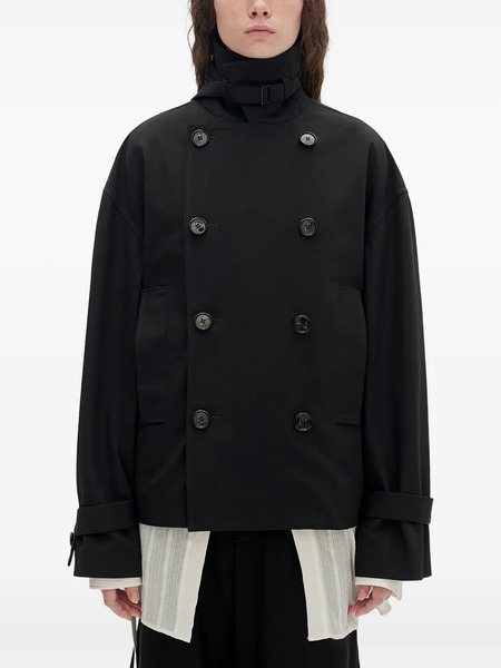  Ann Demeulemeester Leni Double-breasted Trench Jacket - Black 