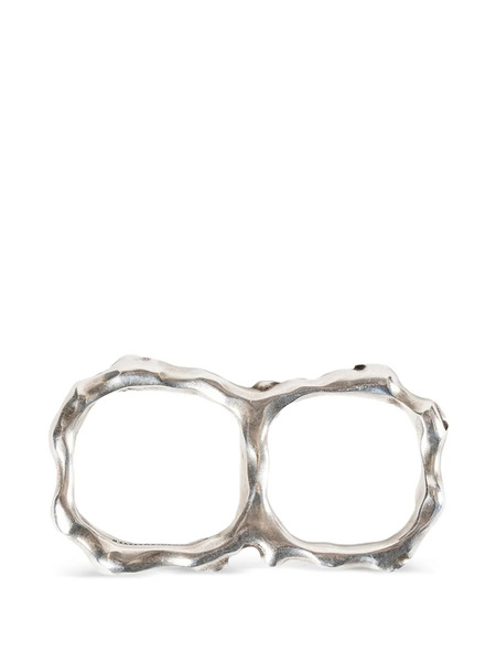  Ann Demeulemeester Lenja Thorn Double Ring - Silver 