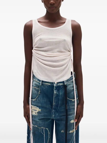  Ann Demeulemeester Mara Cropped Top - White 