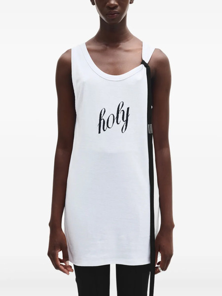  Ann Demeulemeester Seva Printed Tank Top - White 