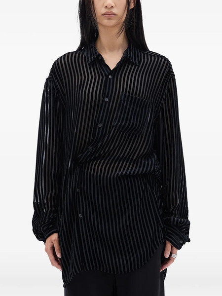  Ann Demeulemeester Striped Shirt - Black 