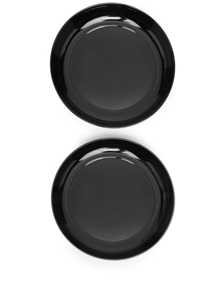  Ann Demeulemeester X Serax Set Of Two Ceramic High Plates - Black 