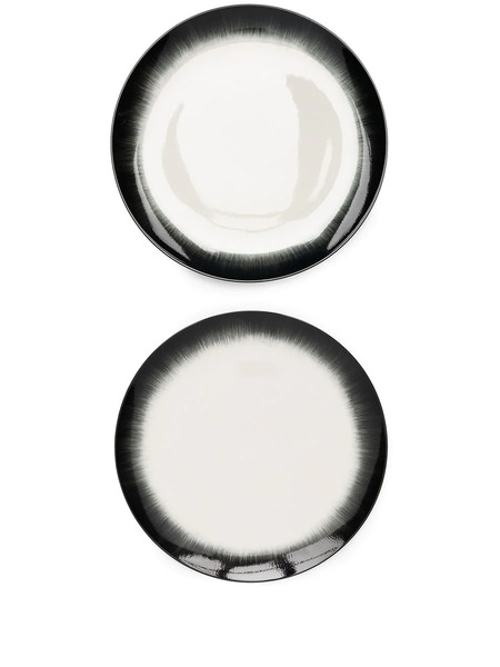  Ann Demeulemeester X Serax Set Of Two Ceramic Plates - White 