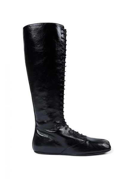  Ann Demeulemeester Ysha Squared Lace-up High Boots - Black 