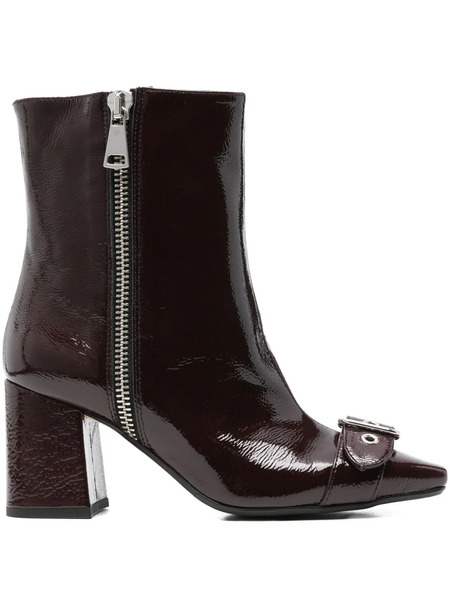 Anna F. Buckle-embellished Boots - Red 