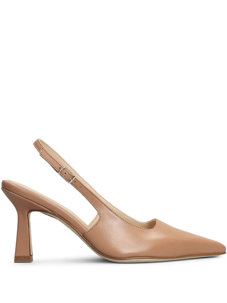  Anna F. 65mm Leather Pumps - Brown 