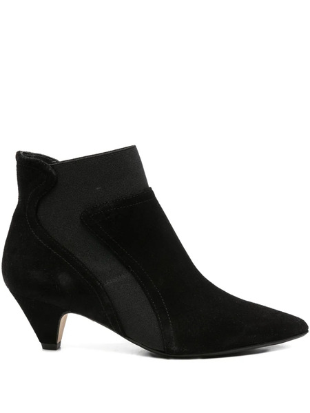  Anna F. Pointed-toe Elastic-insert Boots - Black 