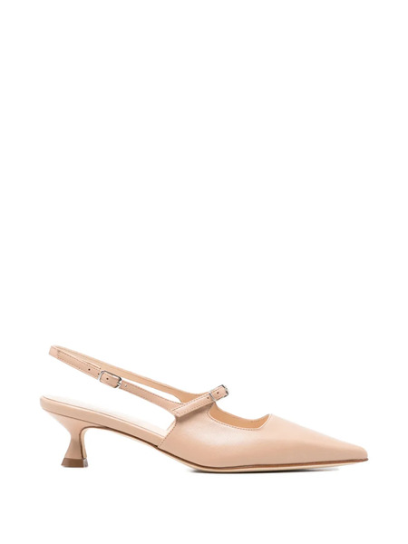  Anna F. Pointed-toe Leather Pumps - Neutrals 