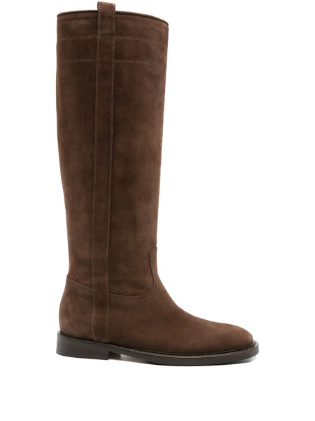  Anna F. Suede Knee-high Boots - Brown 