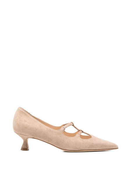  Anna F. T-strap Point-toe Pumps - Neutrals 