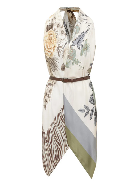  Anna Molinari Floral-pattern Top - Neutrals 
