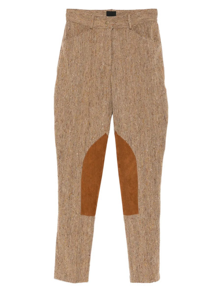  Anna Sui Chevron Trousers - Brown 