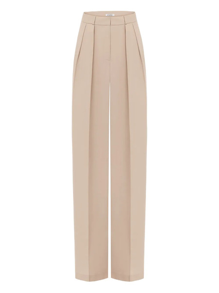  Annafoxy Pintuck Detailing Trousers - Neutrals 