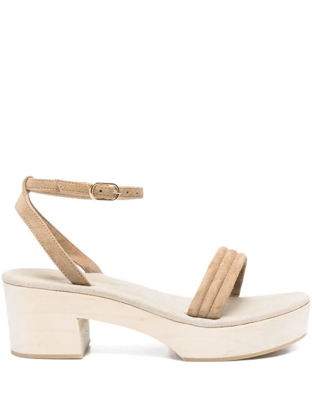 Anne Thomas Ankle-strap Platform Sandals - Neutrals 