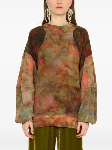  Anntian Tie-dye Pullover - Brown 