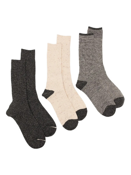  Anonymous Ism Nep American Socks (set Of Three) - Grey 