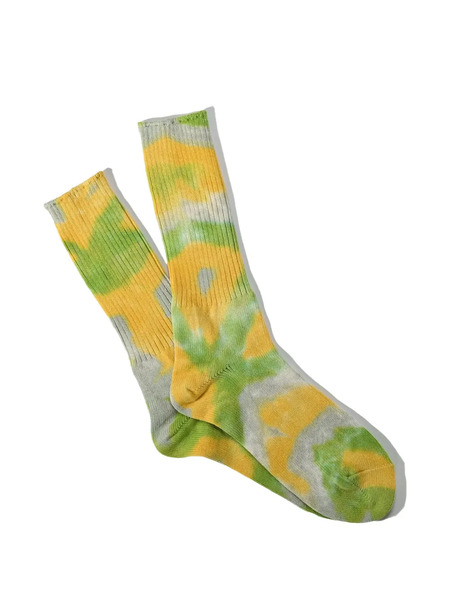  Anonymous Ism Tie Dye Crew Socks - Yellow 