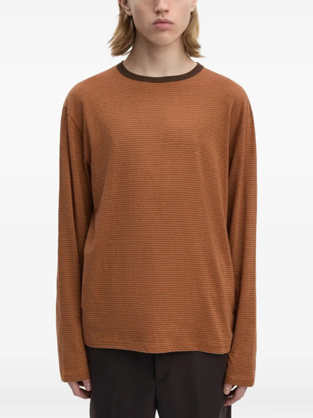  Another Aspect 3.0 Striped Crew-neck T-shirt - Brown 