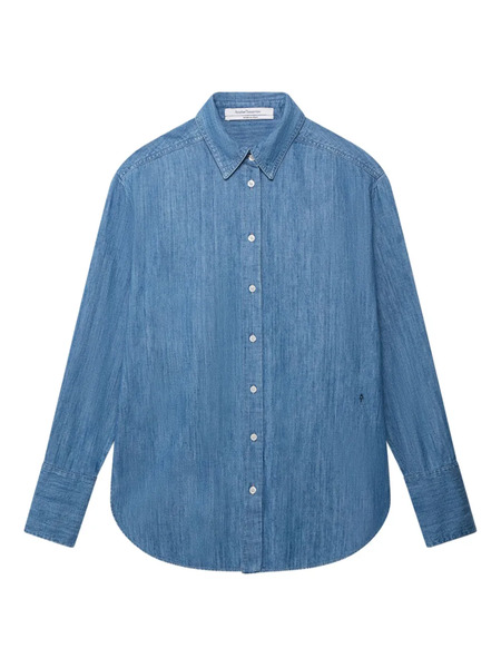 Another Tomorrow Chambray Shirt - Blue 