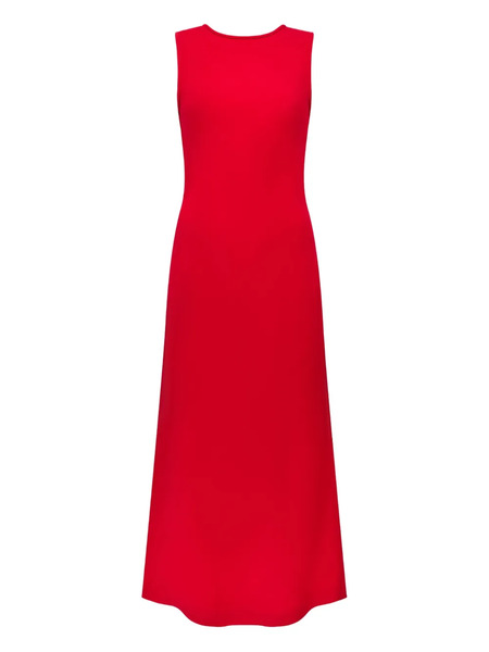  Another Tomorrow Cowl-back Midi Dress - Red 