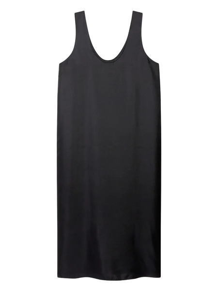  Another Tomorrow Silk Tank Dress - Black 
