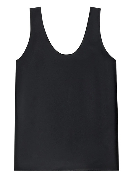  Another Tomorrow Silk Tank Top - Black 