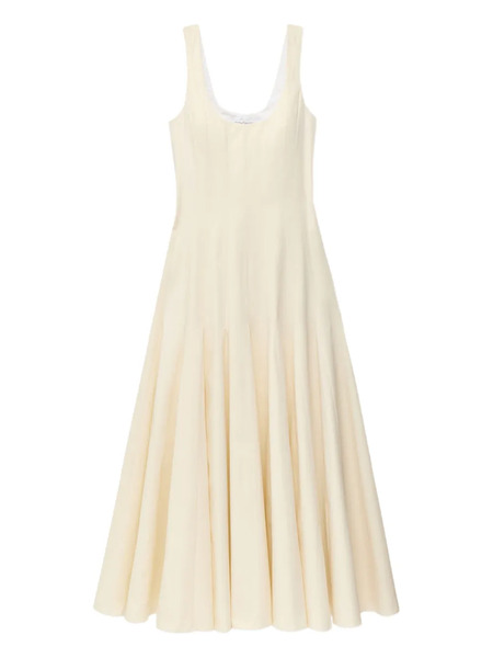  Another Tomorrow Tank Flared Dress - White 