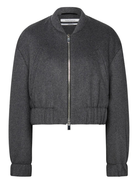  Another Tomorrow Zip Bomber Jacket - Grey 