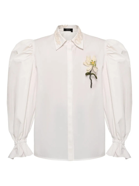  Anouki Floral-appliqué Shirt - White 