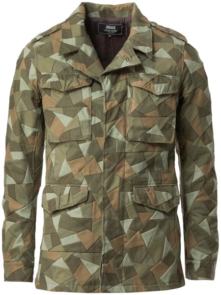  Anrealage Patchwork Cargo Jacket - Green 