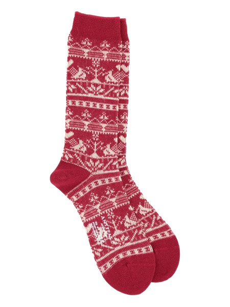  Antipast Fair Isle-knit Socks - Red 