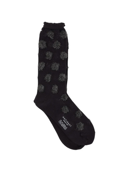  Antipast Knitted Polka-dot Pattern Socks - Black 
