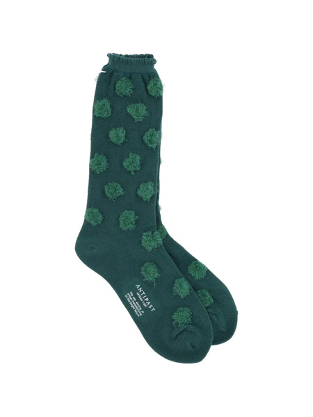  Antipast Knitted Pompom-details Socks - Green 