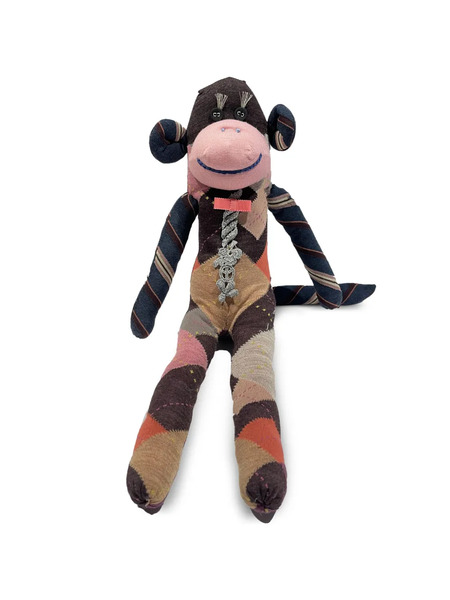  Antipast Monkey-shaped Knitted Doll - Brown 