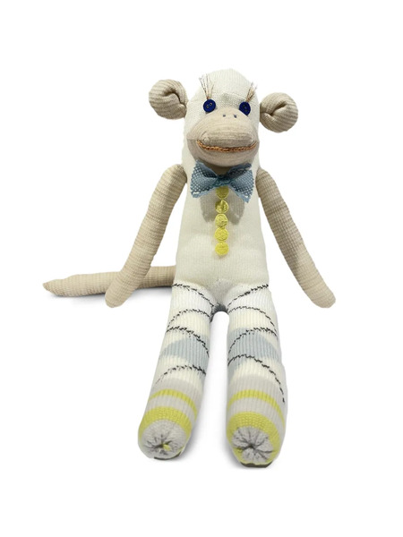  Antipast Monkey-shaped Knitted Doll - Neutrals 