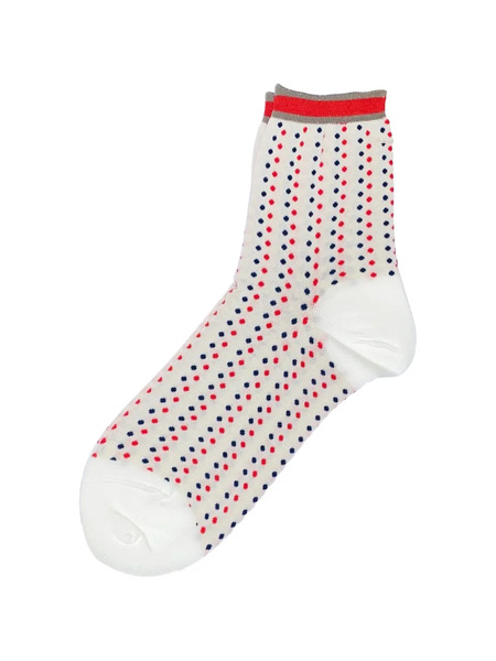  Antipast Polka Dot-pattern Socks - White 