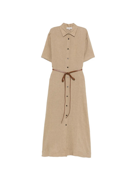  Antonelli Belted Midi Dress - Neutrals 