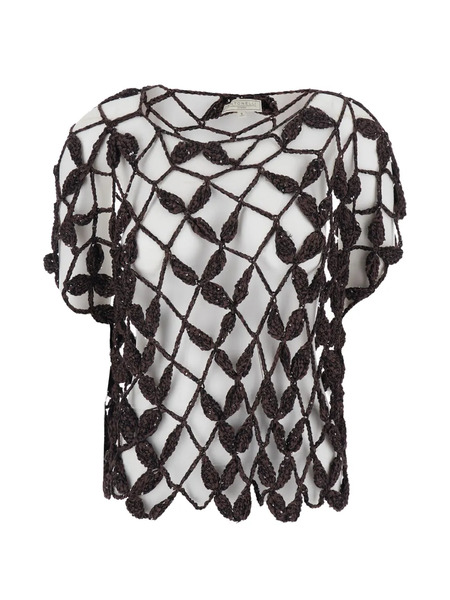  Antonelli Crochet Knitted Top - Brown 