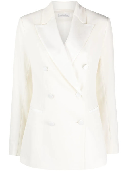  Antonelli Double-breasted Notched-lapels Blazer - White 