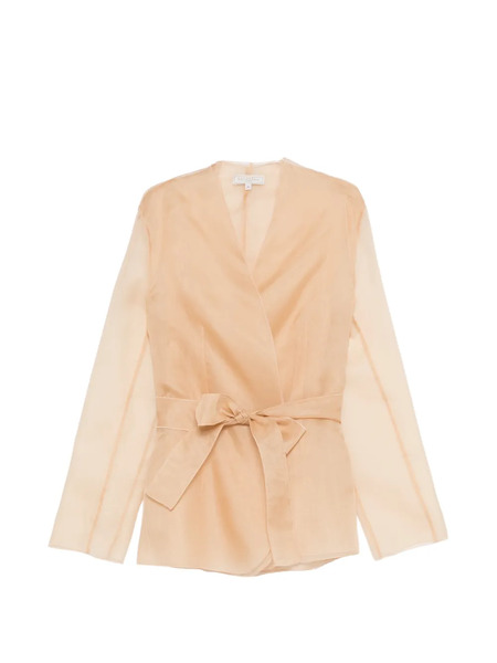  Antonelli Elia Sheer Fitted Jacket - Neutrals 