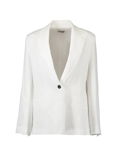  Antonelli Finnegan Frayed-trim Blazer - White 