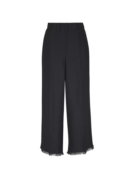  Antonelli Fringed Hem Trousers - Black 