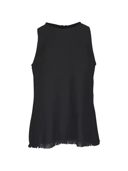  Antonelli Fringed Round-neck Top - Black 
