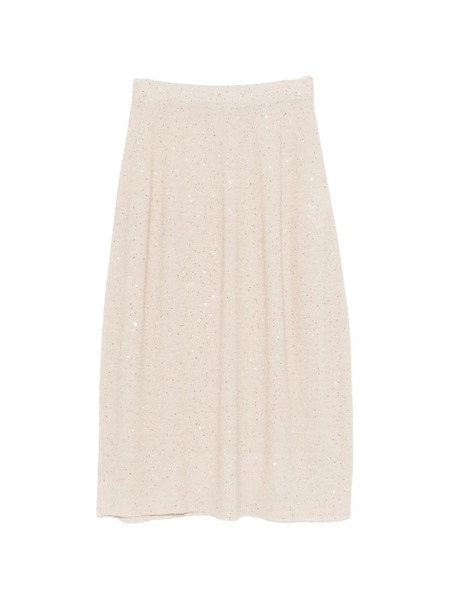  Antonelli Knitted Sequin Skirt - Neutrals 